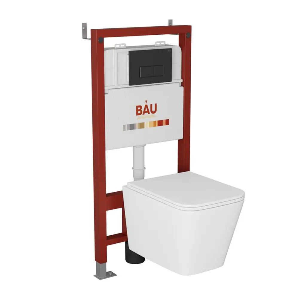 Фото 2 Комплект BAUEDGE Q111300-BS0001-HQ5-Q00008 6 в 1: инсталляция PRO, унитаз безободковый Stil Hurricane-5, сиденье быстросъемное микролифт, кнопка Hotel Фото 2 Комплект BAUEDGE Q111300-BS0001-HQ5-Q00008 6 в 1: инсталляция PRO, унитаз безободковый Stil Hurricane-5, сиденье быстросъемное микролифт, кнопка Hotel