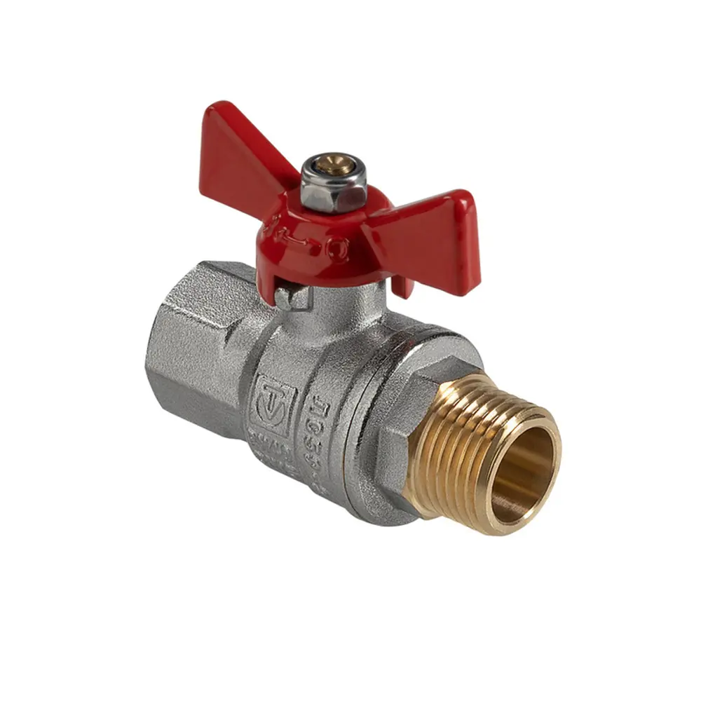 Фото Кран шаровой прямой Valtec 554936 PN40 1/2" ВР-НР латунь ручка бабочка Фото Кран шаровой прямой Valtec 554936 PN40 1/2" ВР-НР латунь ручка бабочка