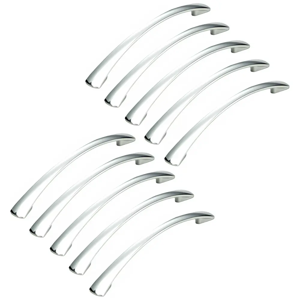 Фото Мебельная ручка-скоба МФ-Комплект OH157-128 хром алюминий 10 шт Фото Мебельная ручка-скоба МФ-Комплект OH157-128 хром алюминий 10 шт