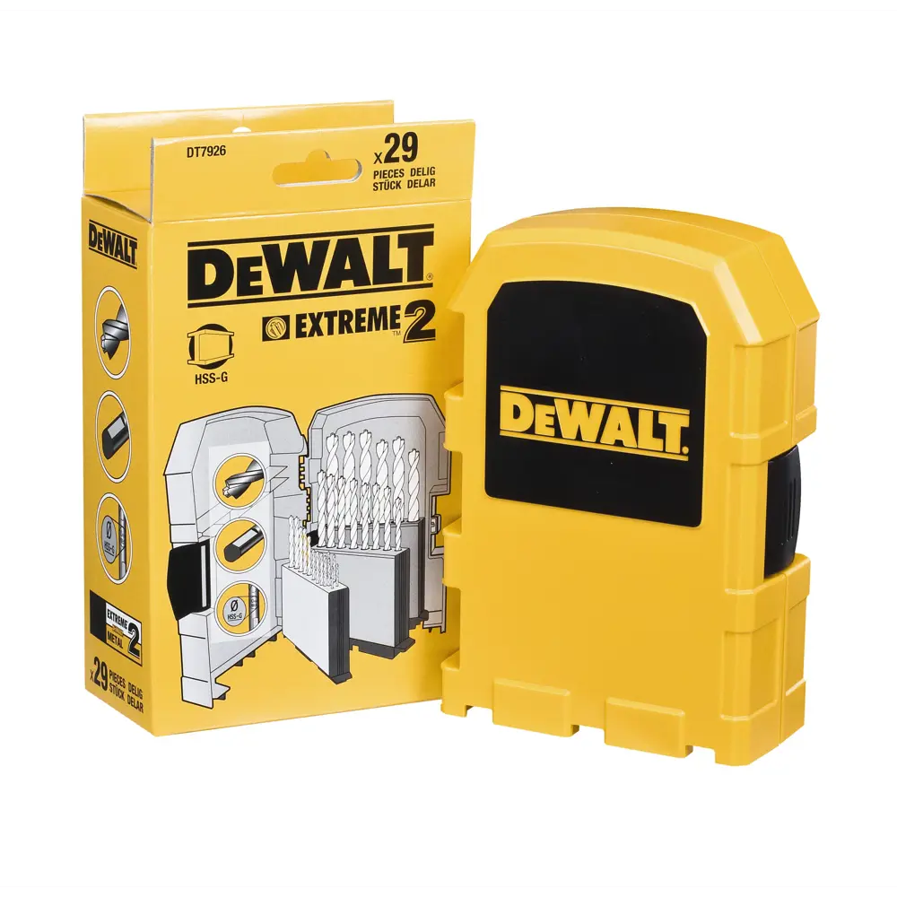 Фото Набор сверл по стали Dewalt Extreme DT7926, 29 шт Фото Набор сверл по стали Dewalt Extreme DT7926, 29 шт
