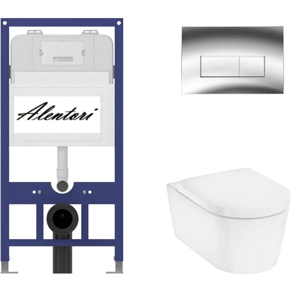 Фото 4 Инсталляция Alentori SISTEMA 52 AL.SIS11T с клавишей Alentori CHIAVE H гл/хром AL.CHI202CH Hansgrohe EluPura Original S унитаз 540x360 белый Фото 4 Инсталляция Alentori SISTEMA 52 AL.SIS11T с клавишей Alentori CHIAVE H гл/хром AL.CHI202CH Hansgrohe EluPura Original S унитаз 540x360 белый