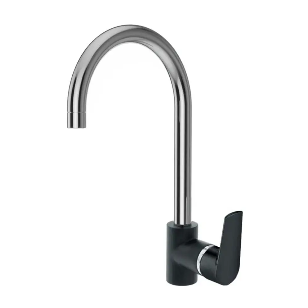 Фото Смеситель для кухни Damixa DX7S90720000 поворотный излив 23 см цвет черный