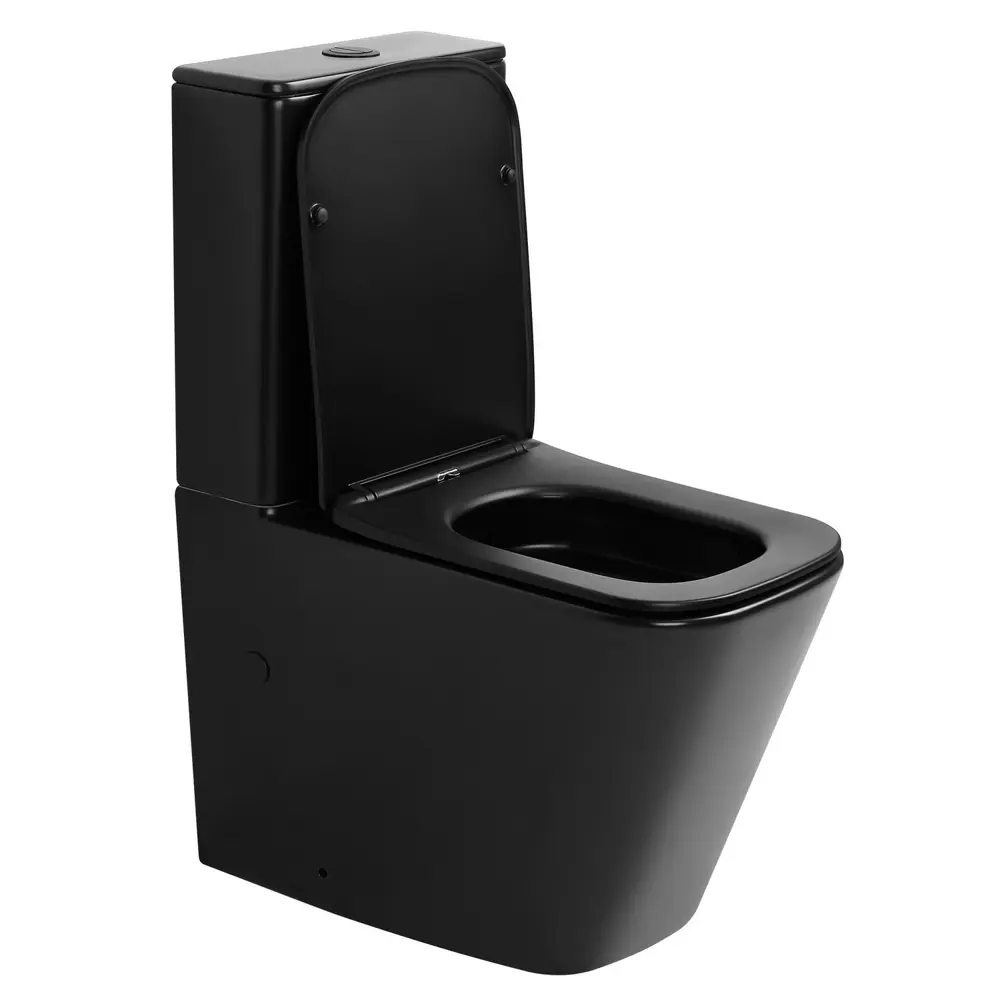 Фото 3 Унитаз-компакт Abber Rechteck AC1210TMB черный матовый, безободковый, смыв торнадо Фото 3 Унитаз-компакт Abber Rechteck AC1210TMB черный матовый, безободковый, смыв торнадо