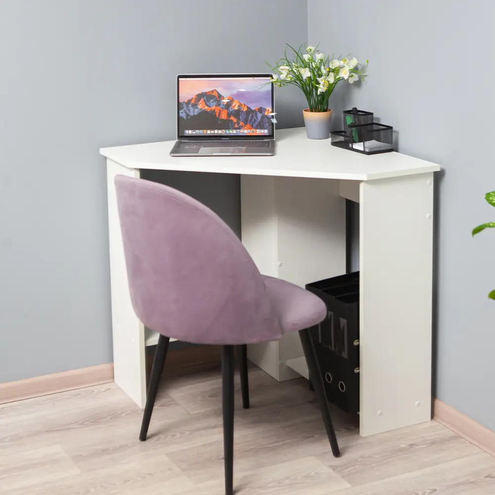 Фото 4 Письменный стол Letta L3563 73x75.4x73 см ЛДСП цвет белый