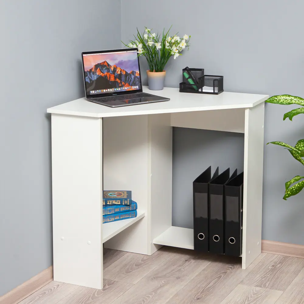 Фото Письменный стол Letta L3563 73x75.4x73 см ЛДСП цвет белый