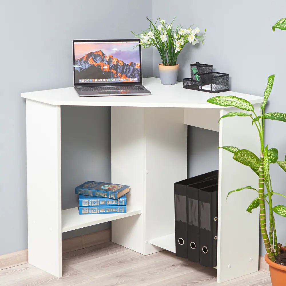 Фото 2 Письменный стол Letta L3563 73x75.4x73 см ЛДСП цвет белый