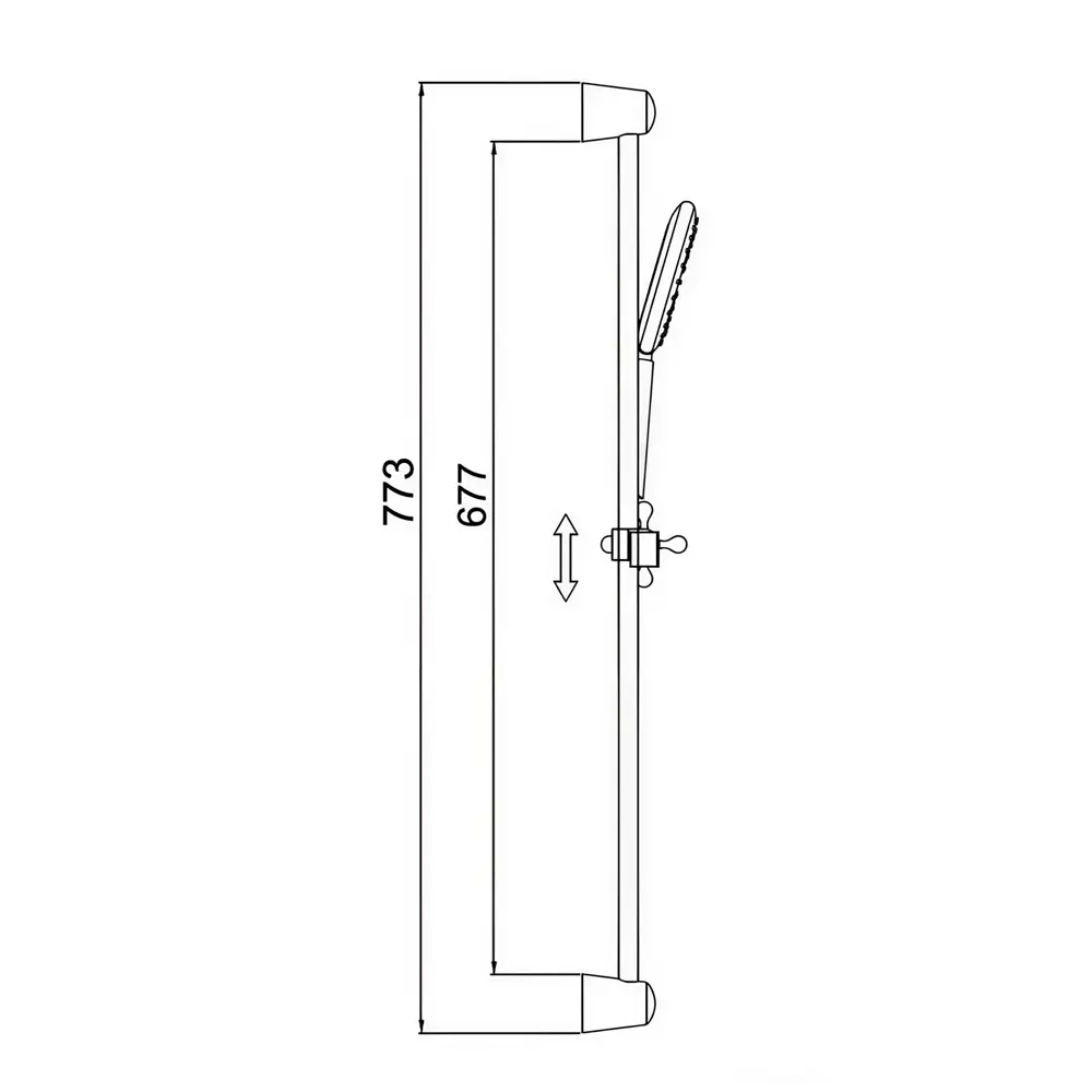 Фото 2 Душевая штанга Potato P9024-2 65см бронза Фото 2 Душевая штанга Potato P9024-2 65см бронза
