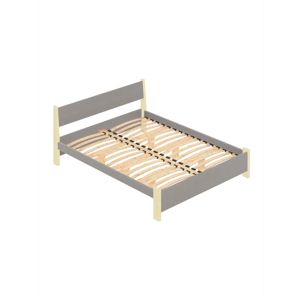 Фото Кровать Solarius Мишка орто основание 130x80x210см дерево цвет светло-серый/ванильный Фото Кровать Solarius Мишка орто основание 130x80x210см дерево цвет светло-серый/ванильный