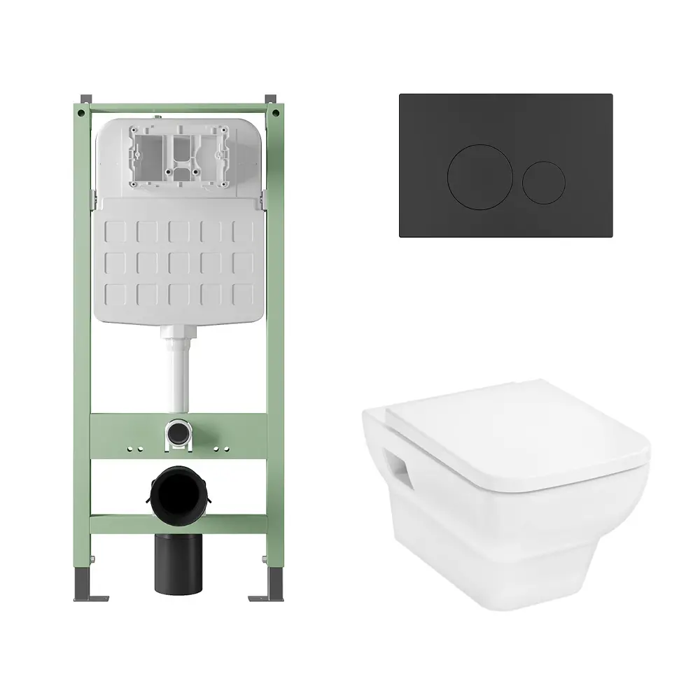 Фото Комплект инсталляция с унитазом Hansgrohe ALS.SIS1101.MBHGSET001 цвет белый Фото Комплект инсталляция с унитазом Hansgrohe ALS.SIS1101.MBHGSET001 цвет белый