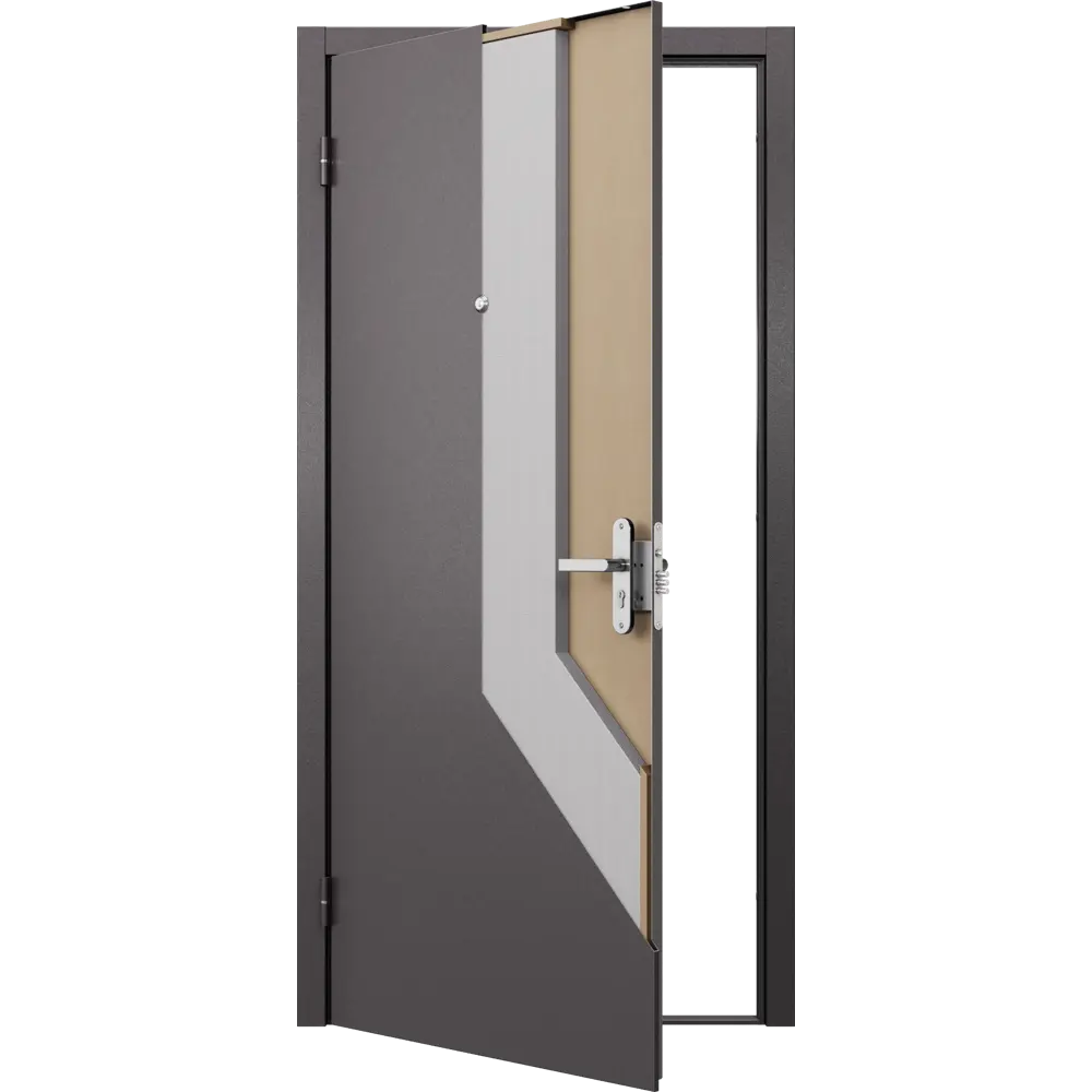 Фото 4 Входная дверь Unicorn Terminal-A левый 205x86см цвет шоколад букле/ясень ривьера крем Фото 4 Входная дверь Unicorn Terminal-A левый 205x86см цвет шоколад букле/ясень ривьера крем