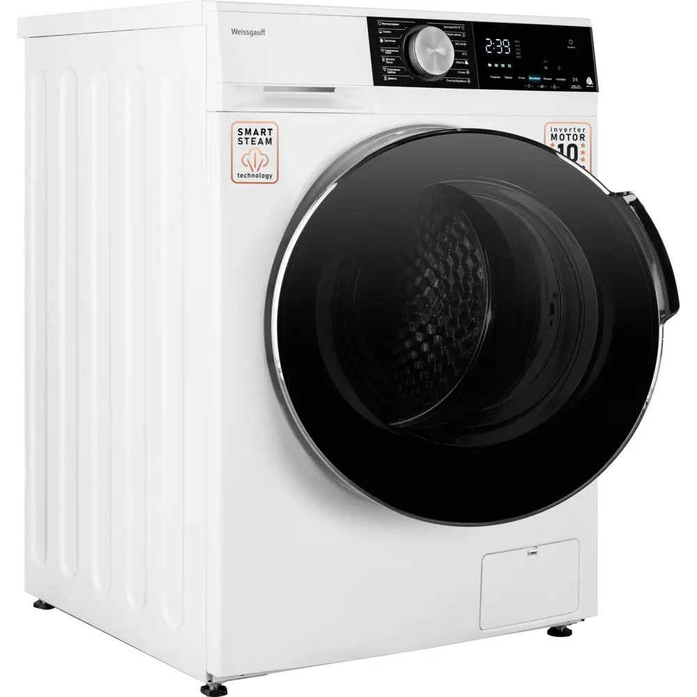 Фото 3 Стиральная машина Weissgauff Wm 56510 Autodose Dc Inverter Steam 59.50x85x56.50 см 10 кг цвет белый Фото 3 Стиральная машина Weissgauff Wm 56510 Autodose Dc Inverter Steam 59.50x85x56.50 см 10 кг цвет белый