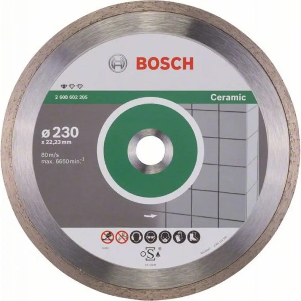 Фото Диск отрезной Bosch Standard for Ceramic 2608602205 алмазный 230x22.23 мм Фото Диск отрезной Bosch Standard for Ceramic 2608602205 алмазный 230x22.23 мм