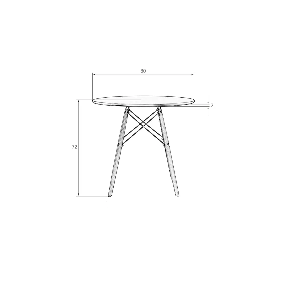 Фото 4 Кухонный стол Dobrin Chelsea`80 LMZL-TD-108 круг 80x80 см МДФ цвет белый Фото 4 Кухонный стол Dobrin Chelsea`80 LMZL-TD-108 круг 80x80 см МДФ цвет белый