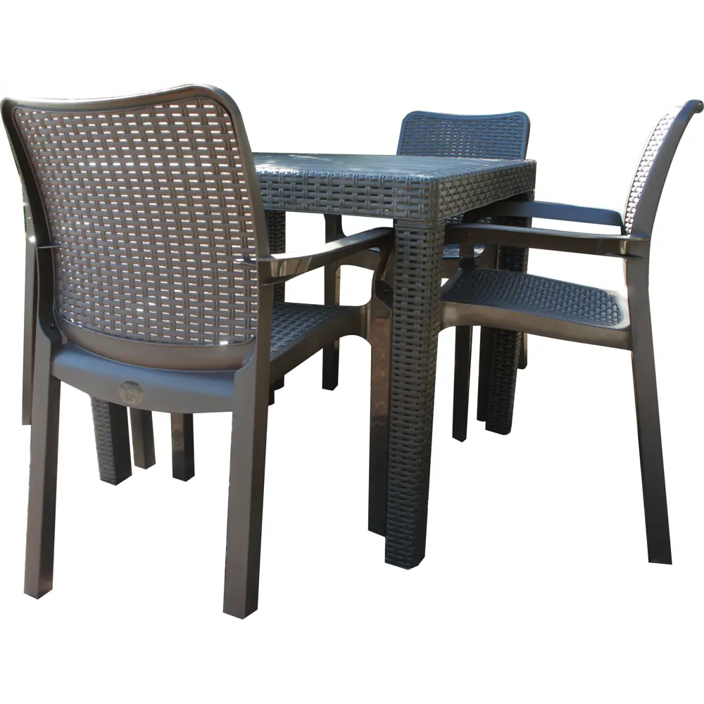 Фото 6 Стул Ingreen Rattan 50.6x58x83.3 см пластик коричневый Фото 6 Стул Ingreen Rattan 50.6x58x83.3 см пластик коричневый