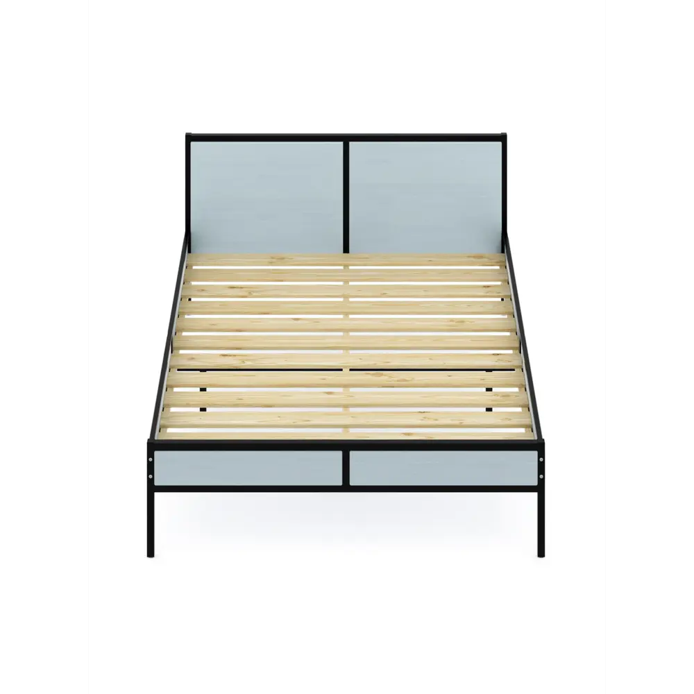 Фото 2 Кровать Solarius Kr180loft-gol-black 185 x 90 x 206 см сосна цвет голубой Фото 2 Кровать Solarius Kr180loft-gol-black 185 x 90 x 206 см сосна цвет голубой