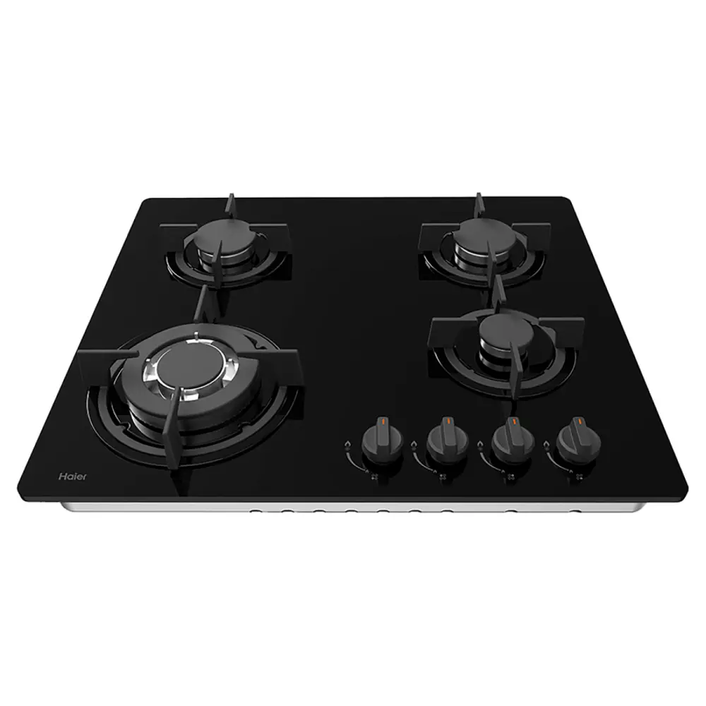 Фото Газовая варочная панель Haier HHX-G64CWB1 58 см 4 конфорки цвет черный Фото Газовая варочная панель Haier HHX-G64CWB1 58 см 4 конфорки цвет черный