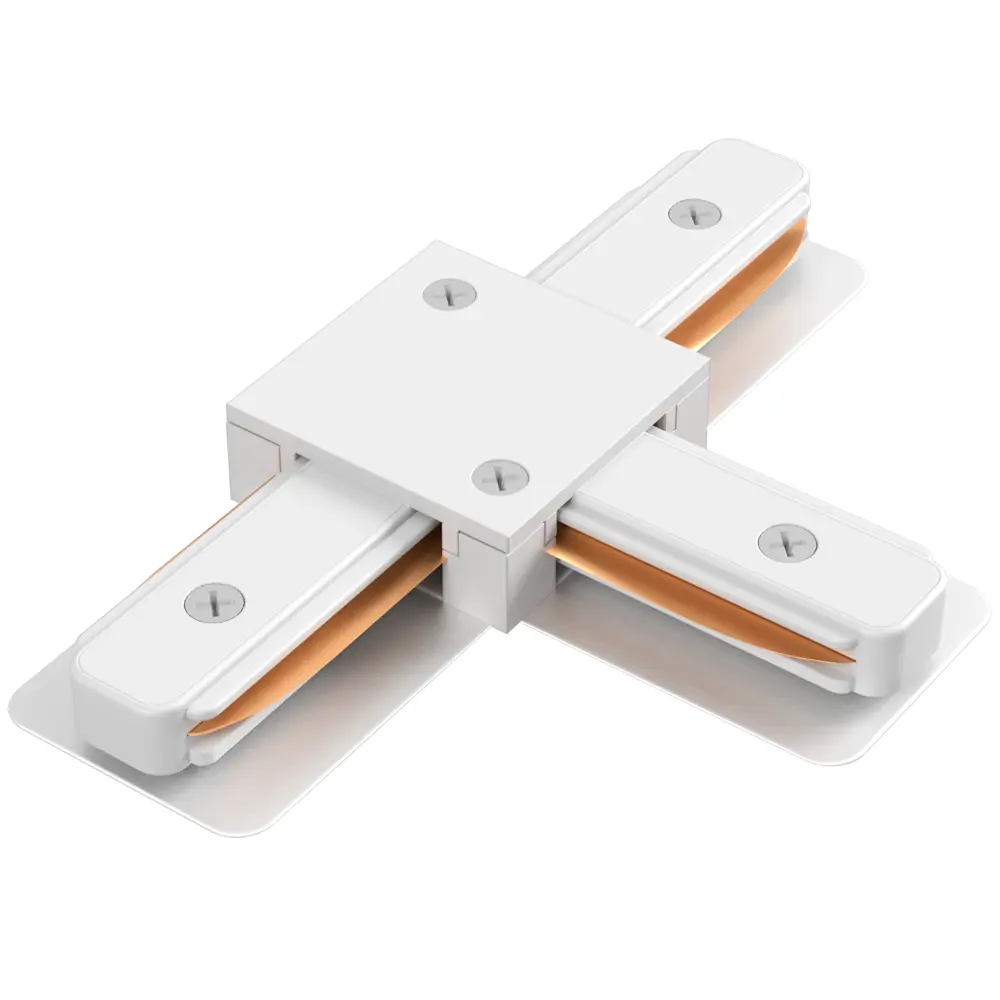 Фото Коннектор Crystal Lux 037_1408 т-образный жесткий для соединения трековых шинопроводов однофазных цвет белый Фото Коннектор Crystal Lux 037_1408 т-образный жесткий для соединения трековых шинопроводов однофазных цвет белый