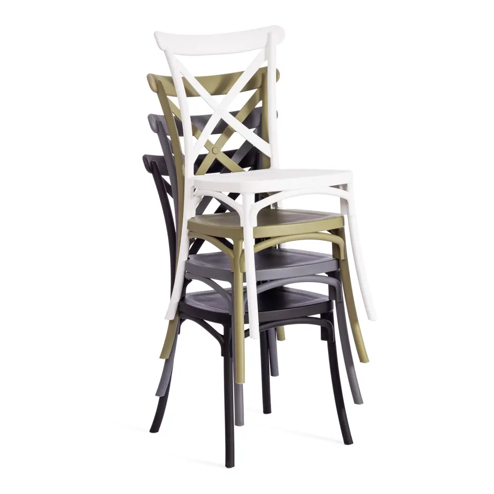 Фото 4 Кухонный стул Tetchair Cross mod. pl24 89x58x48 см пластик цвет белый