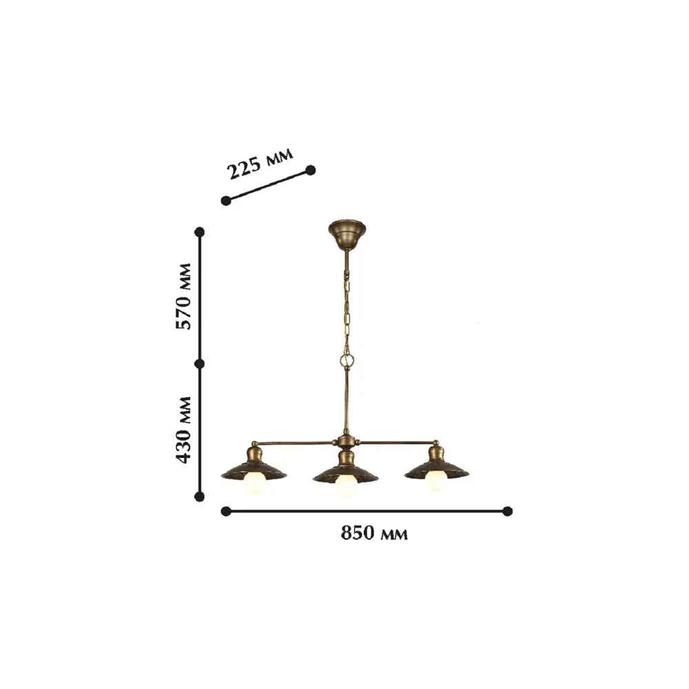 Фото 2 Люстра подвесная Favourite Magrib Fv_1214-3p1 3 лампы 10 м² цвет бронза Фото 2 Люстра подвесная Favourite Magrib Fv_1214-3p1 3 лампы 10 м² цвет бронза