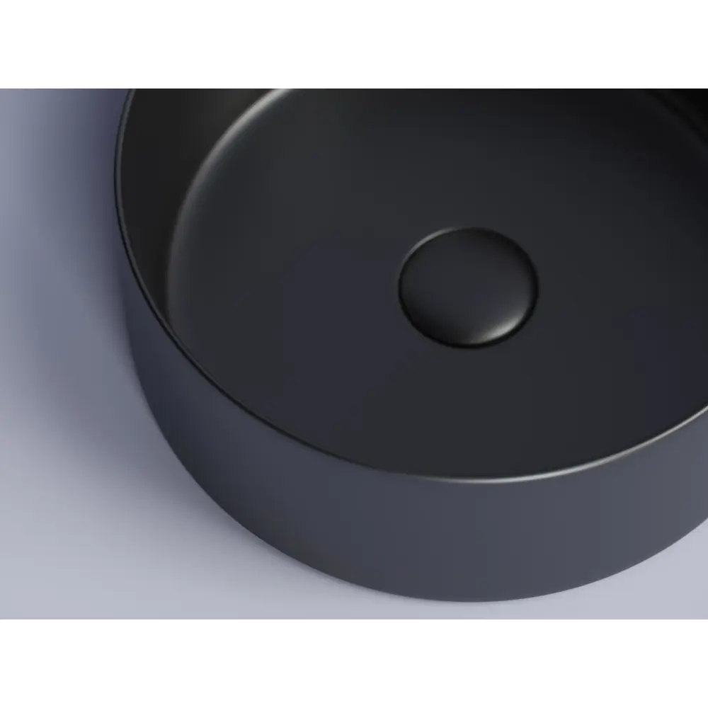 Фото 6 Накладная раковина CERAMICANOVA Element CN6032MB 35.8x35.8 чёрный матовый круглая Фото 6 Накладная раковина CERAMICANOVA Element CN6032MB 35.8x35.8 чёрный матовый круглая
