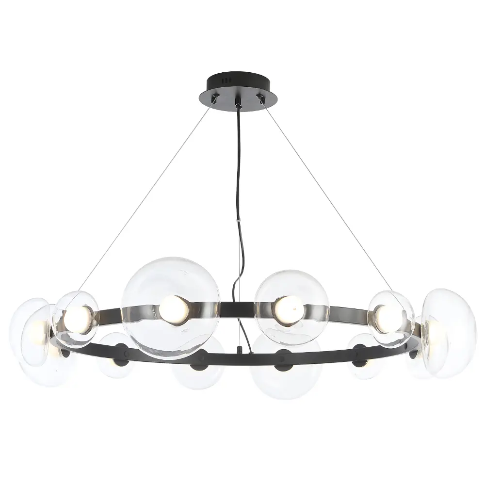 Фото 2 Люстра подвесная светодиодная Crystal Lux Bosque Cu_0270_312 10 м² теплый белый (желтый) свет цвет черный Фото 2 Люстра подвесная светодиодная Crystal Lux Bosque Cu_0270_312 10 м² теплый белый (желтый) свет цвет черный
