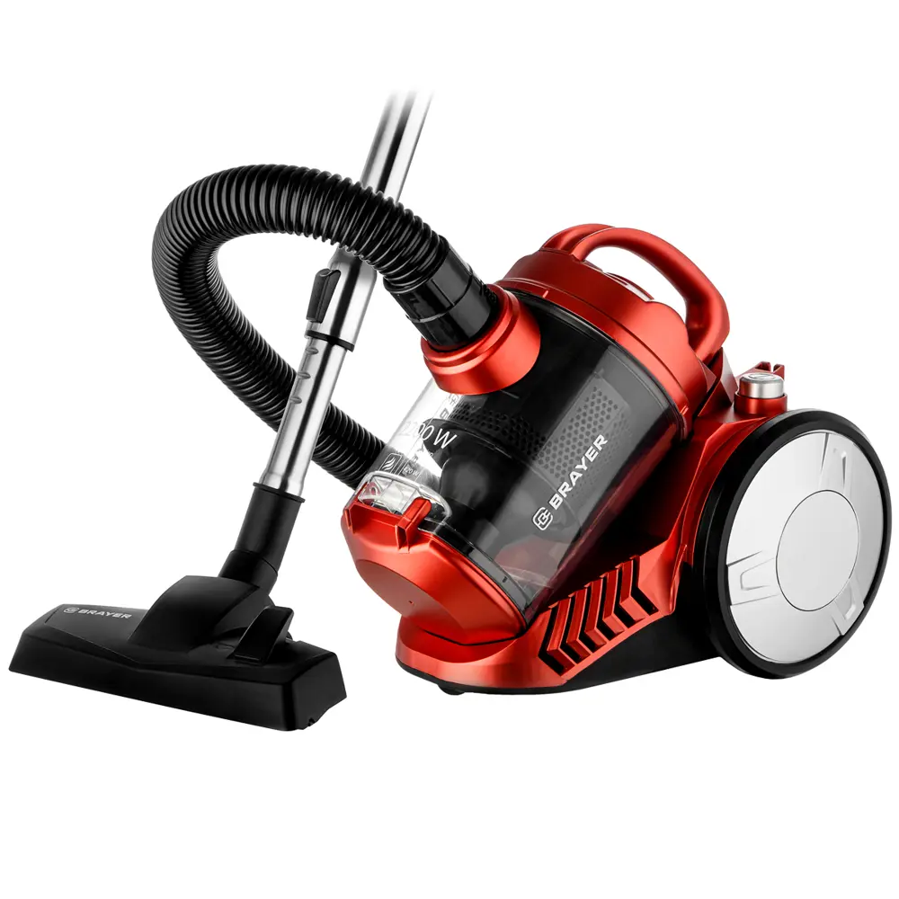 Фото Пылесос с контейнером Brayer 620380 Br4207 2200 Вт 2.5 л цвет красный Фото Пылесос с контейнером Brayer 620380 Br4207 2200 Вт 2.5 л цвет красный