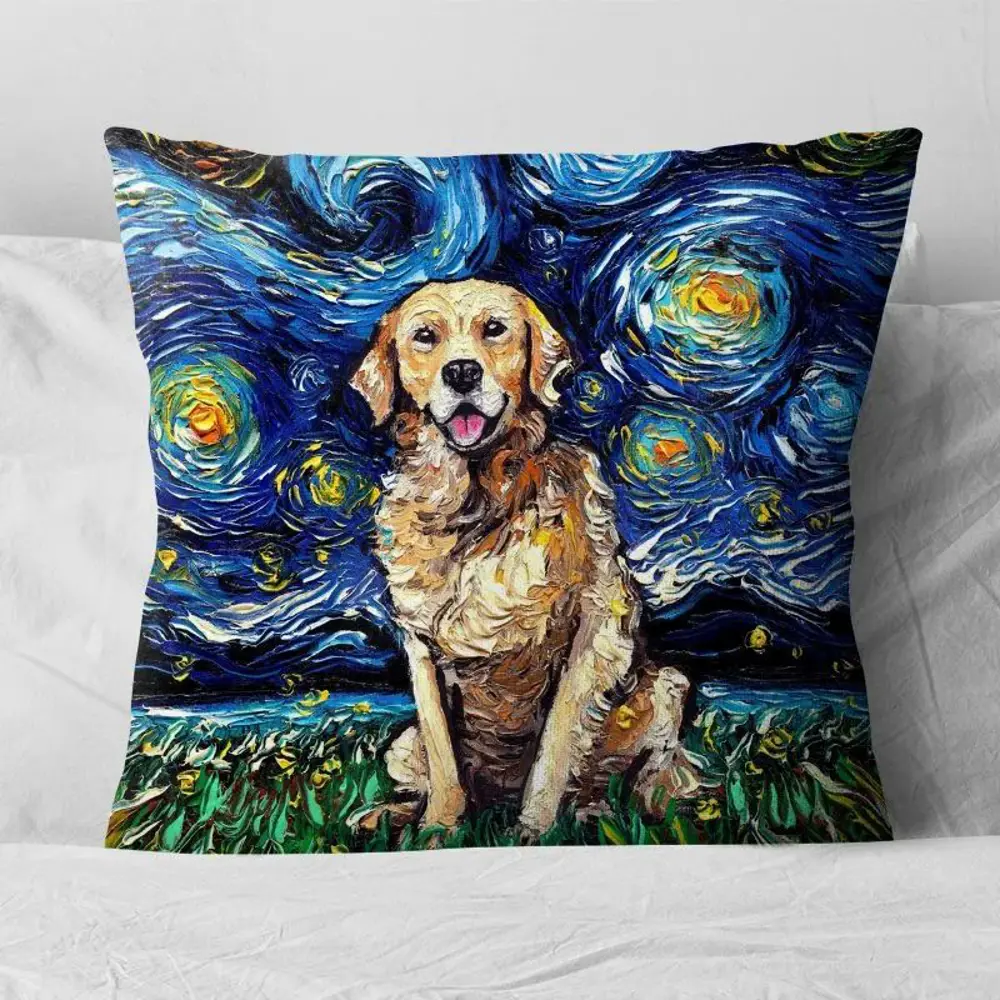 Фото Наволочка Zaberite Ван Гог Ретривер 8011Н, 40x40 см Фото Наволочка Zaberite Ван Гог Ретривер 8011Н, 40x40 см