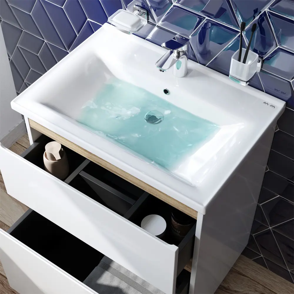 Фото 6 Тумба под раковину напольная Am.pm M85FSX0652WC065WG-164 65см цвет белый