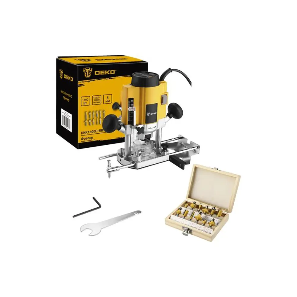 Фото 2 Фрезер сетевой Deko DKR1600E, 1600 Вт Фото 2 Фрезер сетевой Deko DKR1600E, 1600 Вт