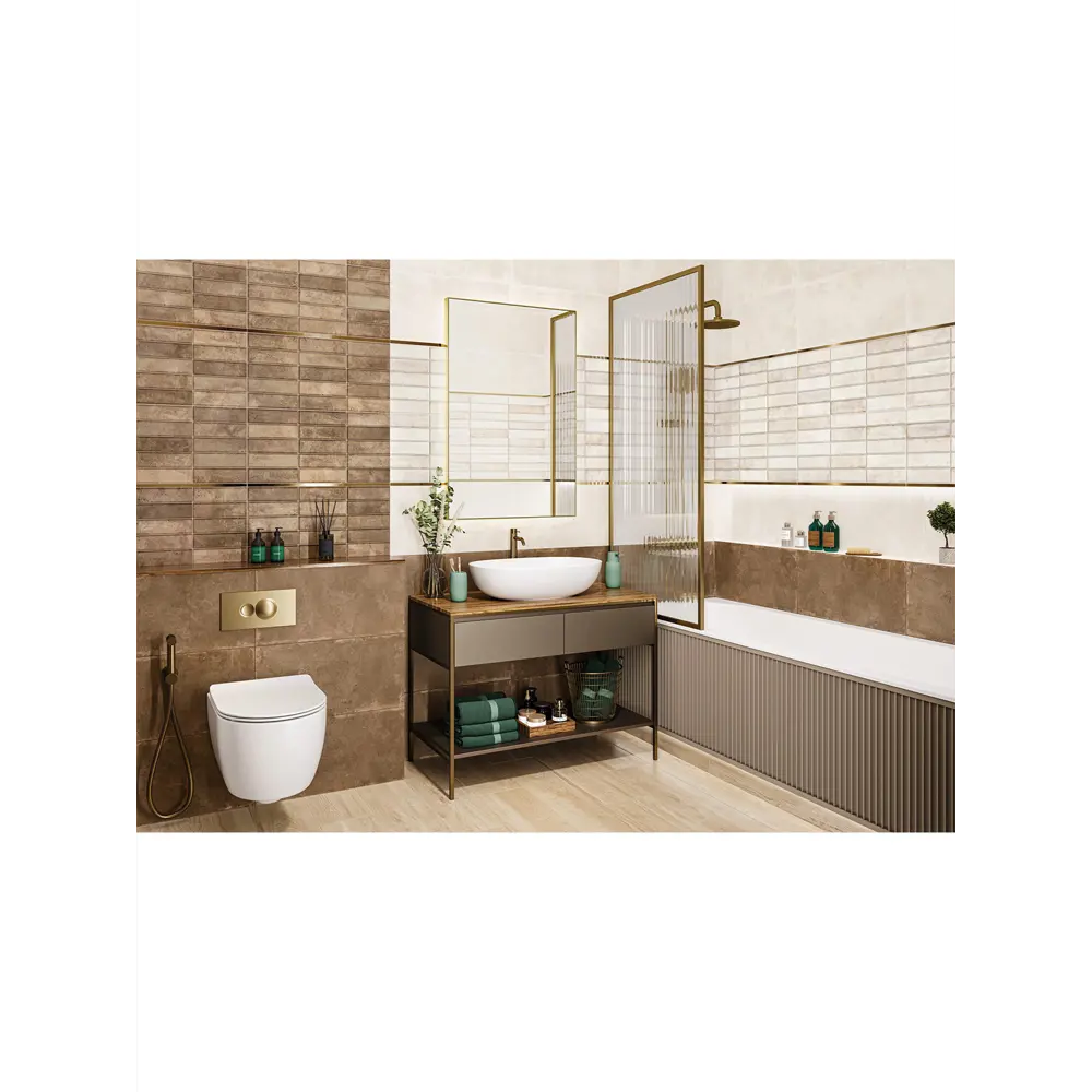Фото Настенная плитка New trend Elbrus WT36ELR21 30x60см цвет коричневый Фото Настенная плитка New trend Elbrus WT36ELR21 30x60см цвет коричневый