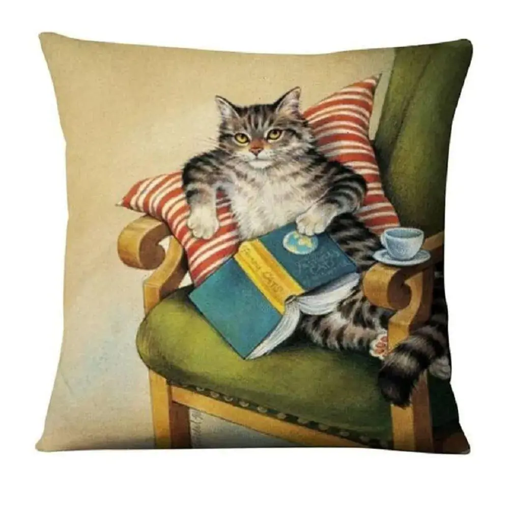 Фото Наволочка Zaberite Кот Василий ученый 00999Н, 40x40 см Фото Наволочка Zaberite Кот Василий ученый 00999Н, 40x40 см