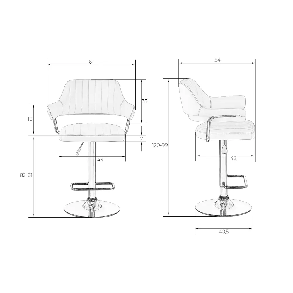 Фото 3 Барный стул Dobrin Charly black lm-5019 61x120x54 см цвет зеленый