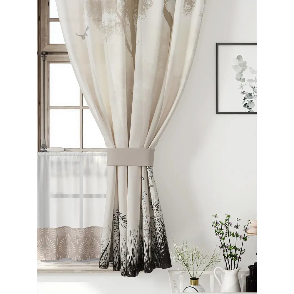 Фото 4 Комплект штор Comfy way Иномик - 14 CW705014-160 на шторной ленте 160x150 см цвет бежевый Фото 4 Комплект штор Comfy way Иномик - 14 CW705014-160 на шторной ленте 160x150 см цвет бежевый