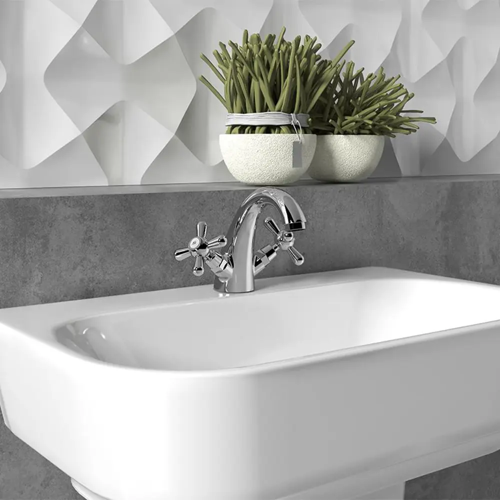 Фото 2 Смеситель для раковины Paini Liberty 17CR243KM двухвентильный цвет хром Фото 2 Смеситель для раковины Paini Liberty 17CR243KM двухвентильный цвет хром