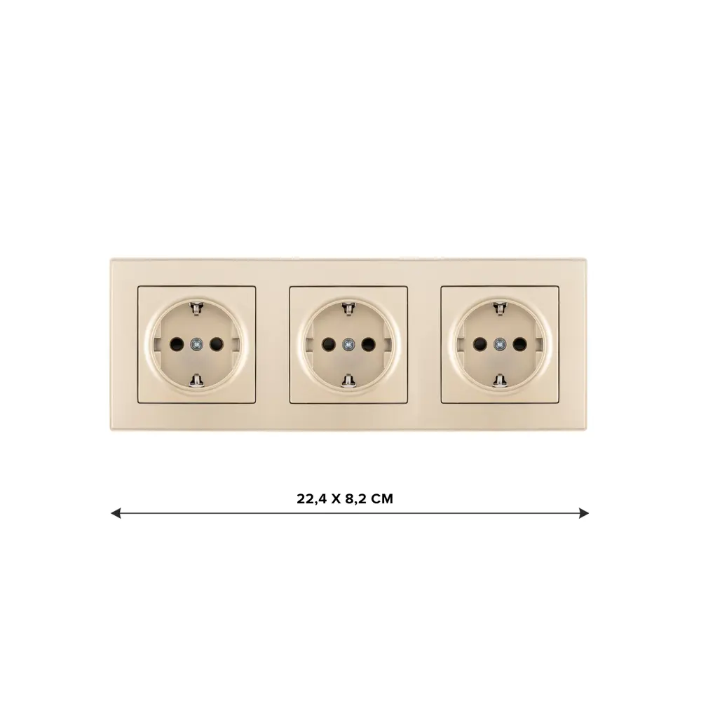 Фото 4 Розетка встраиваемая с рамкой Arte milano SET06-3-40-1x3.shampan с заземлением и шторками цвет шампань Фото 4 Розетка встраиваемая с рамкой Arte milano SET06-3-40-1x3.shampan с заземлением и шторками цвет шампань