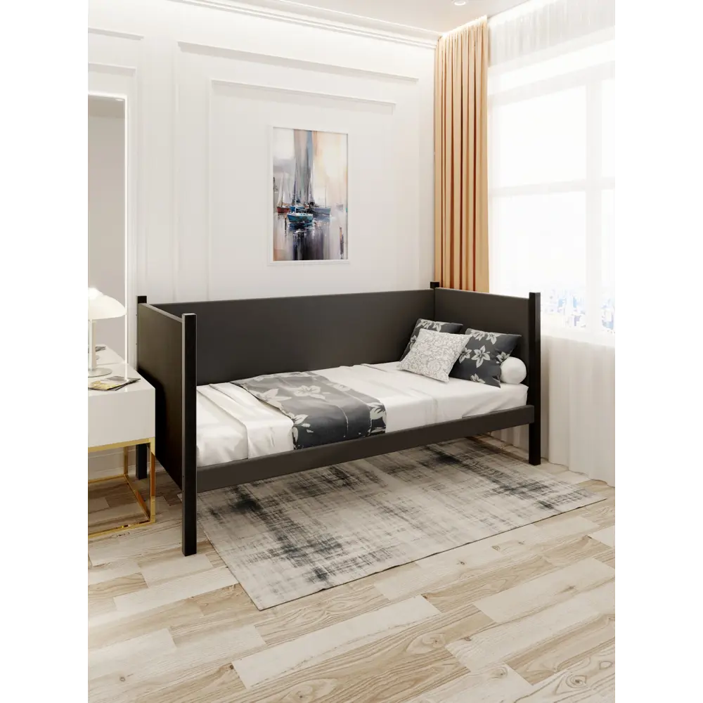 Фото 4 Кровать Solarius Тахта реечное основание temser90-170ser 100 x 101 x 180 см дерево цвет темно-серый, антрацит Фото 4 Кровать Solarius Тахта реечное основание temser90-170ser 100 x 101 x 180 см дерево цвет темно-серый, антрацит