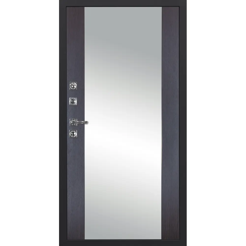 Фото 2 Входная дверь Diva STR МХ-39 205x86см левый цвет Д15 венге/венге с зеркалом