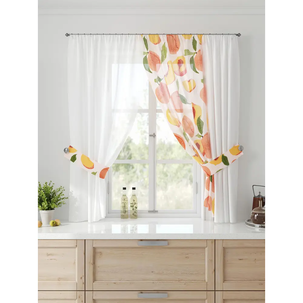 Фото Тюль Comfy way Лерис - 129 CW509129-150 на шторной ленте 150x300 см цвет белый