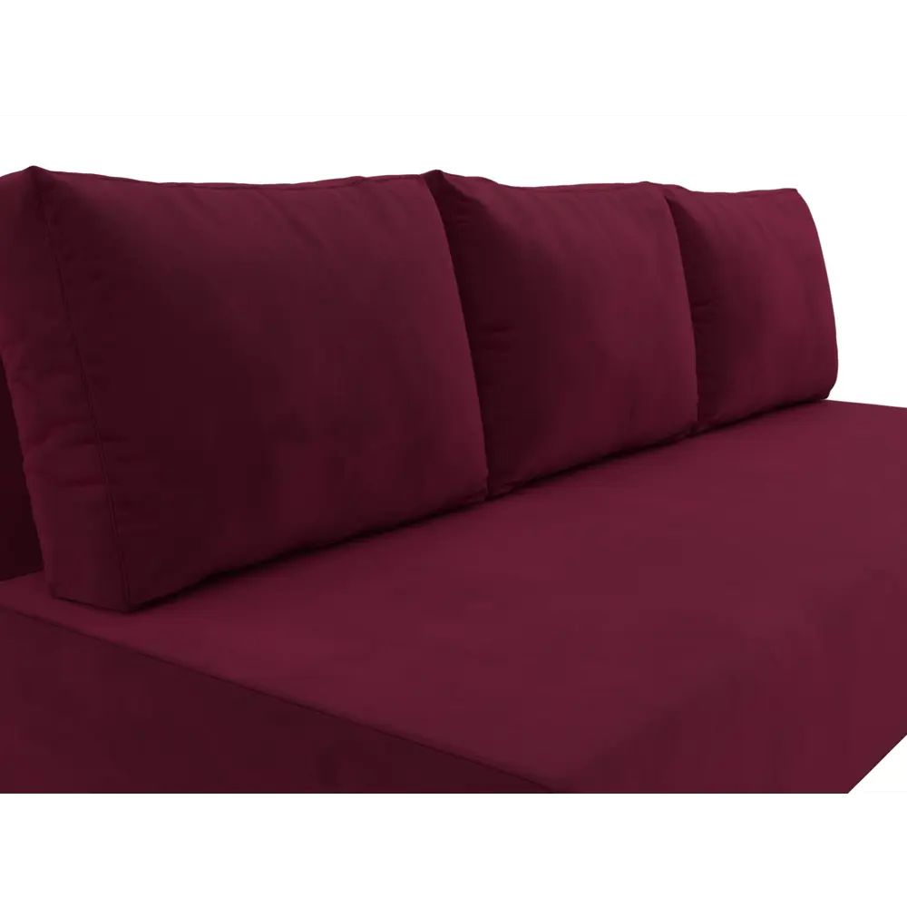 Фото 4 Диван прямой Лига-033 Лига диванов 121082 200x86x83 см микровельвет цвет бордовый