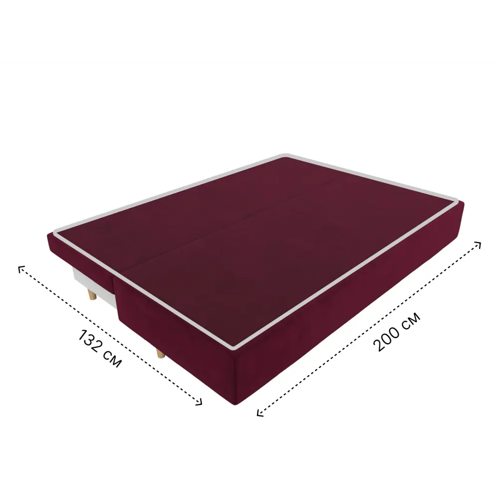 Фото 11 Диван прямой Лига-033 Лига диванов 121082 200x86x83 см микровельвет цвет бордовый