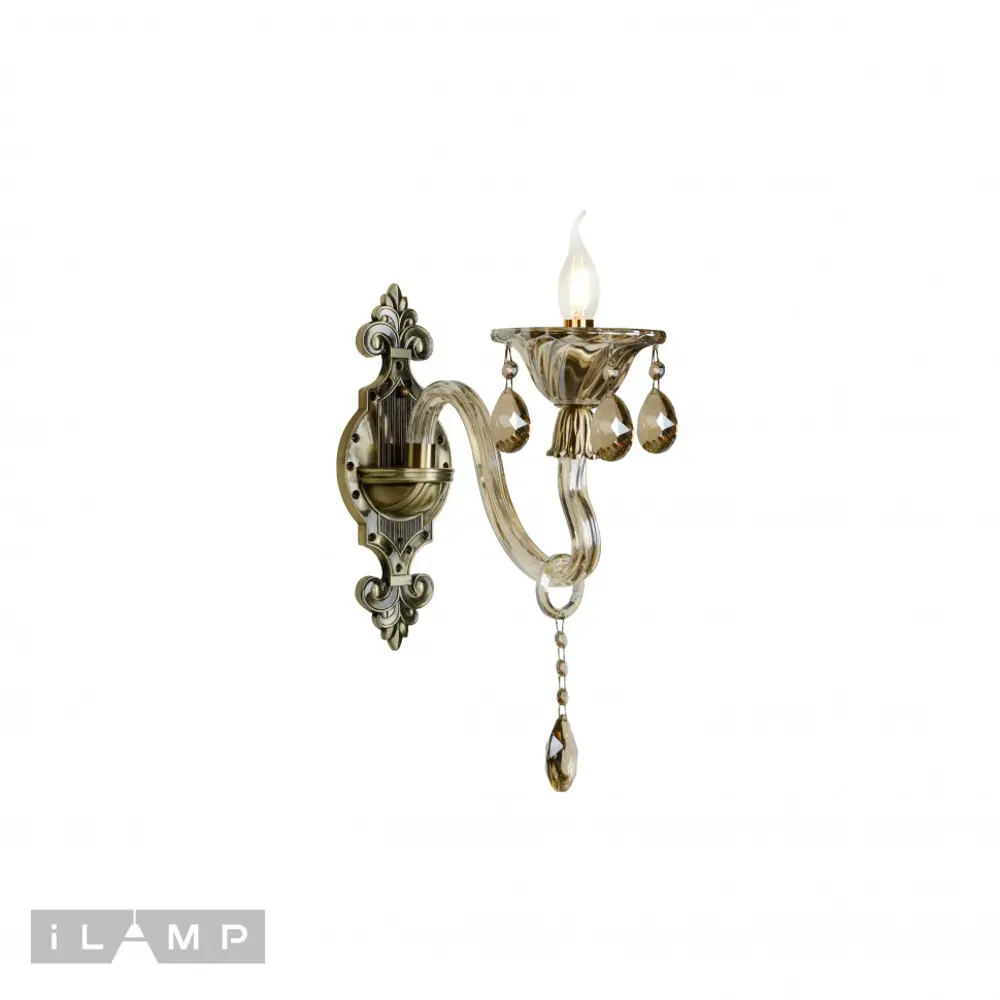 Фото Настенный светильник Ilamp Asia 61082_1 br цвет бронза Фото Настенный светильник Ilamp Asia 61082_1 br цвет бронза