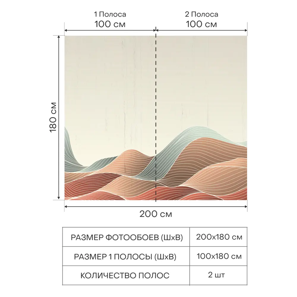 Фото 3 Фотообои флизелиновые Urban Style Абстрактные волны цветные UST5832, 200x180 см Фото 3 Фотообои флизелиновые Urban Style Абстрактные волны цветные UST5832, 200x180 см