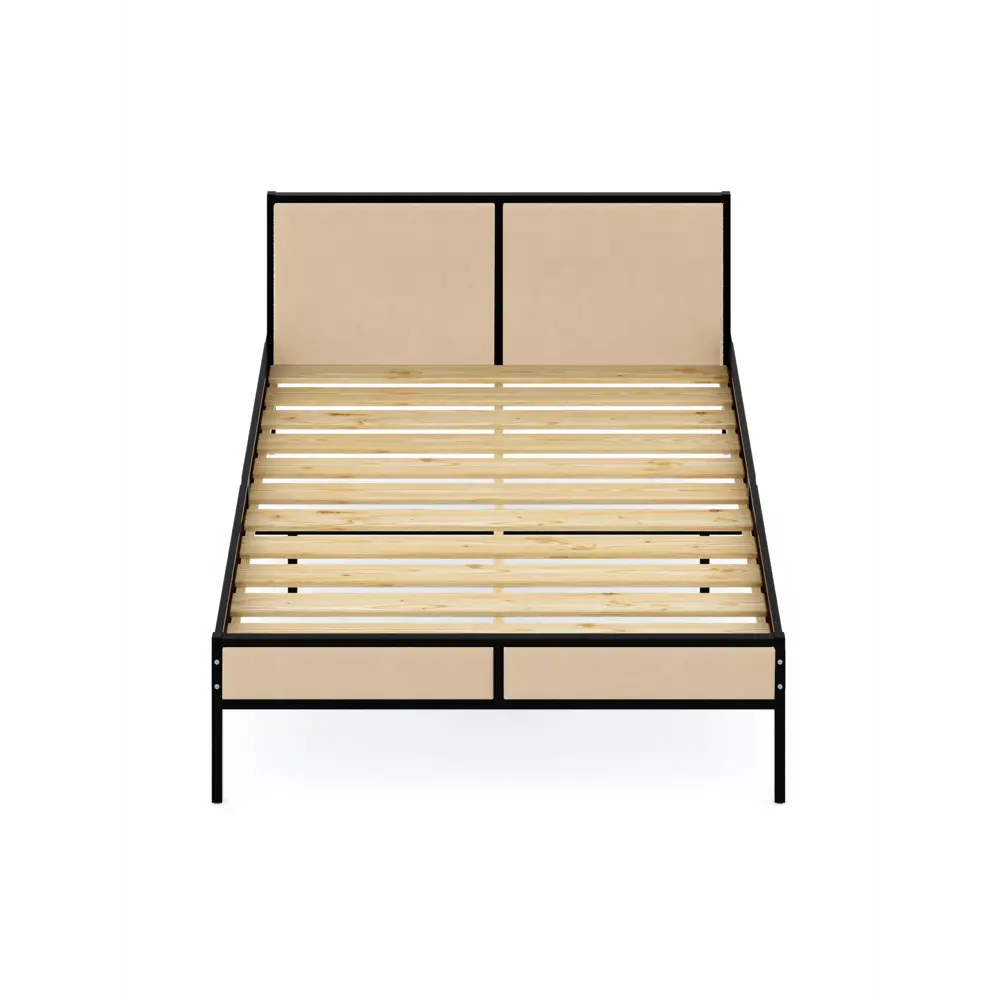 Фото 3 Кровать Solarius kr180loft-obiv-rs3-black Кровать Лофт реечное 185 x 90 x 206 см дсп цвет бежевый/черный Фото 3 Кровать Solarius kr180loft-obiv-rs3-black Кровать Лофт реечное 185 x 90 x 206 см дсп цвет бежевый/черный