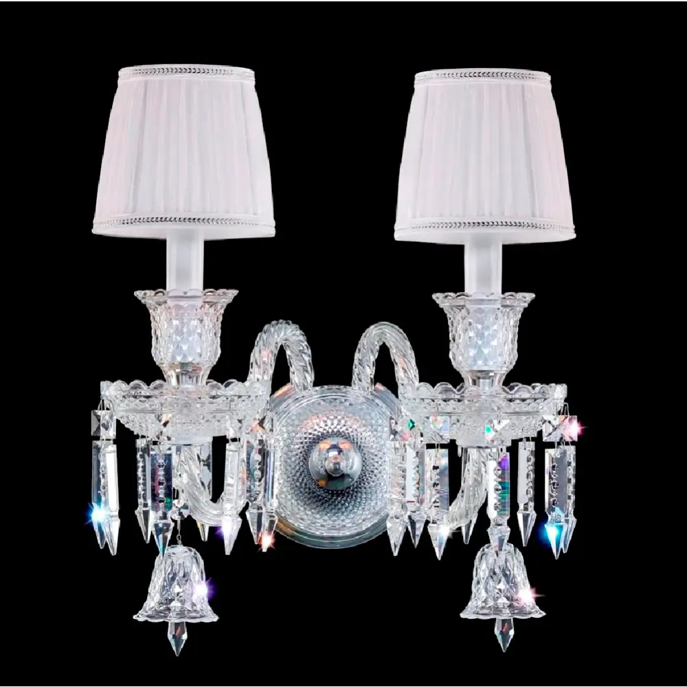 Фото Настенный светильник Crystal Lux Princess ap2 цвет хром/белый Фото Настенный светильник Crystal Lux Princess ap2 цвет хром/белый