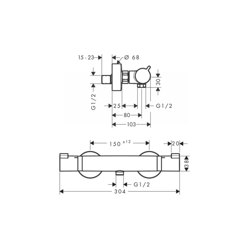 Фото 4 Смеситель для душа термостатический Hansgrohe Ecostat Comfort 13116670 цвет черный матовый Фото 4 Смеситель для душа термостатический Hansgrohe Ecostat Comfort 13116670 цвет черный матовый
