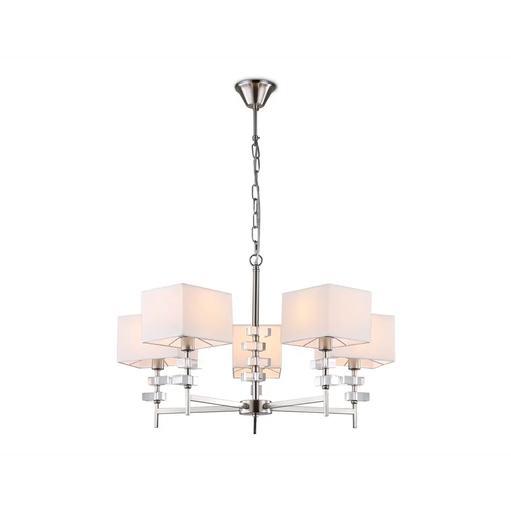 Фото 2 Люстра подвесная Ambrella light High light Lh71321 5 ламп 20 м² цвет белый, никель Фото 2 Люстра подвесная Ambrella light High light Lh71321 5 ламп 20 м² цвет белый, никель