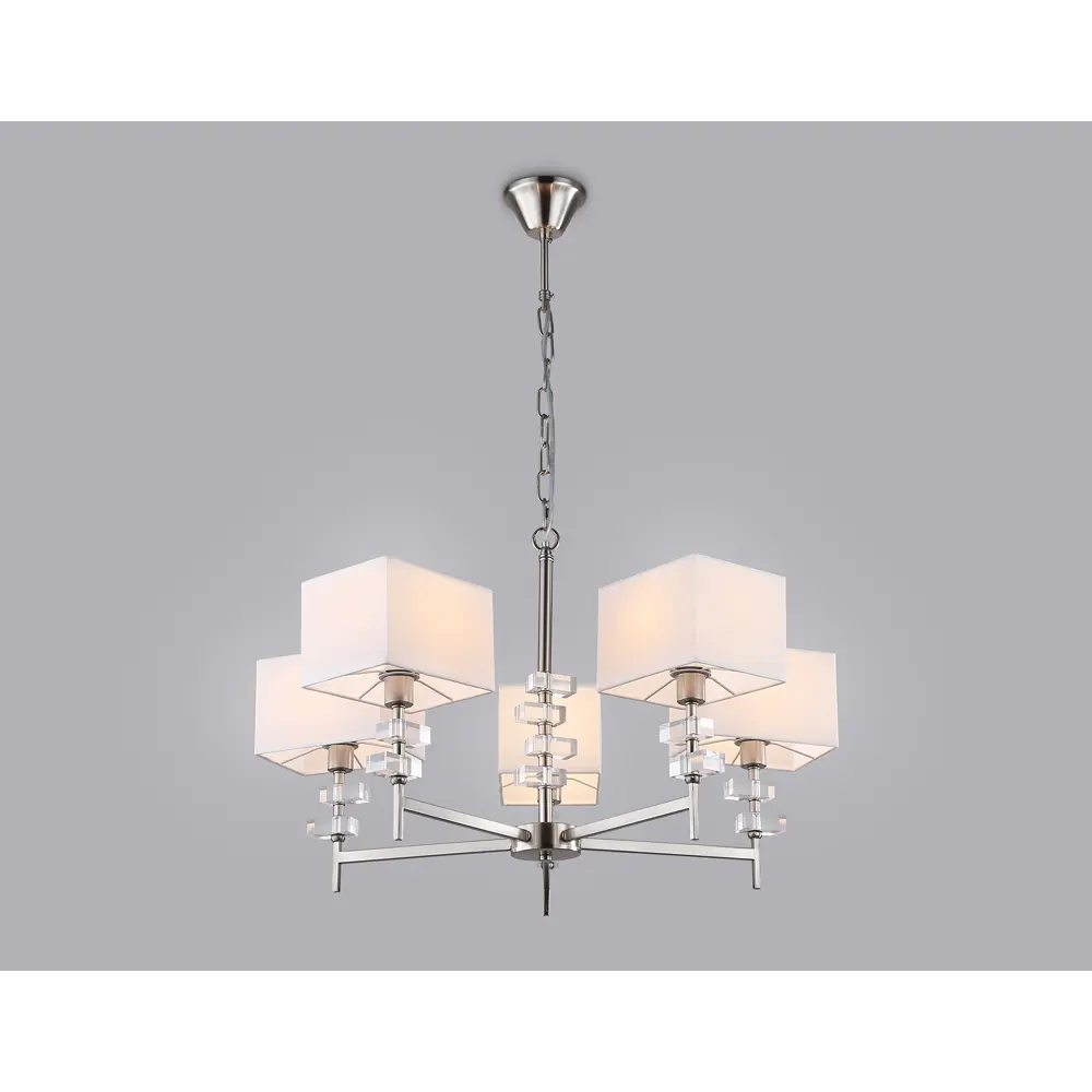 Фото 3 Люстра подвесная Ambrella light High light Lh71321 5 ламп 20 м² цвет белый, никель Фото 3 Люстра подвесная Ambrella light High light Lh71321 5 ламп 20 м² цвет белый, никель