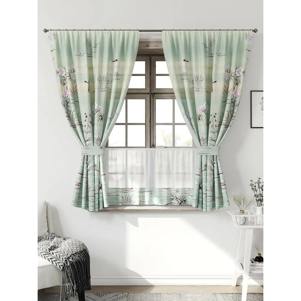 Фото Комплект штор Comfy way CW705156-160 на шторной ленте 160x150 см цвет разноцветный Фото Комплект штор Comfy way CW705156-160 на шторной ленте 160x150 см цвет разноцветный