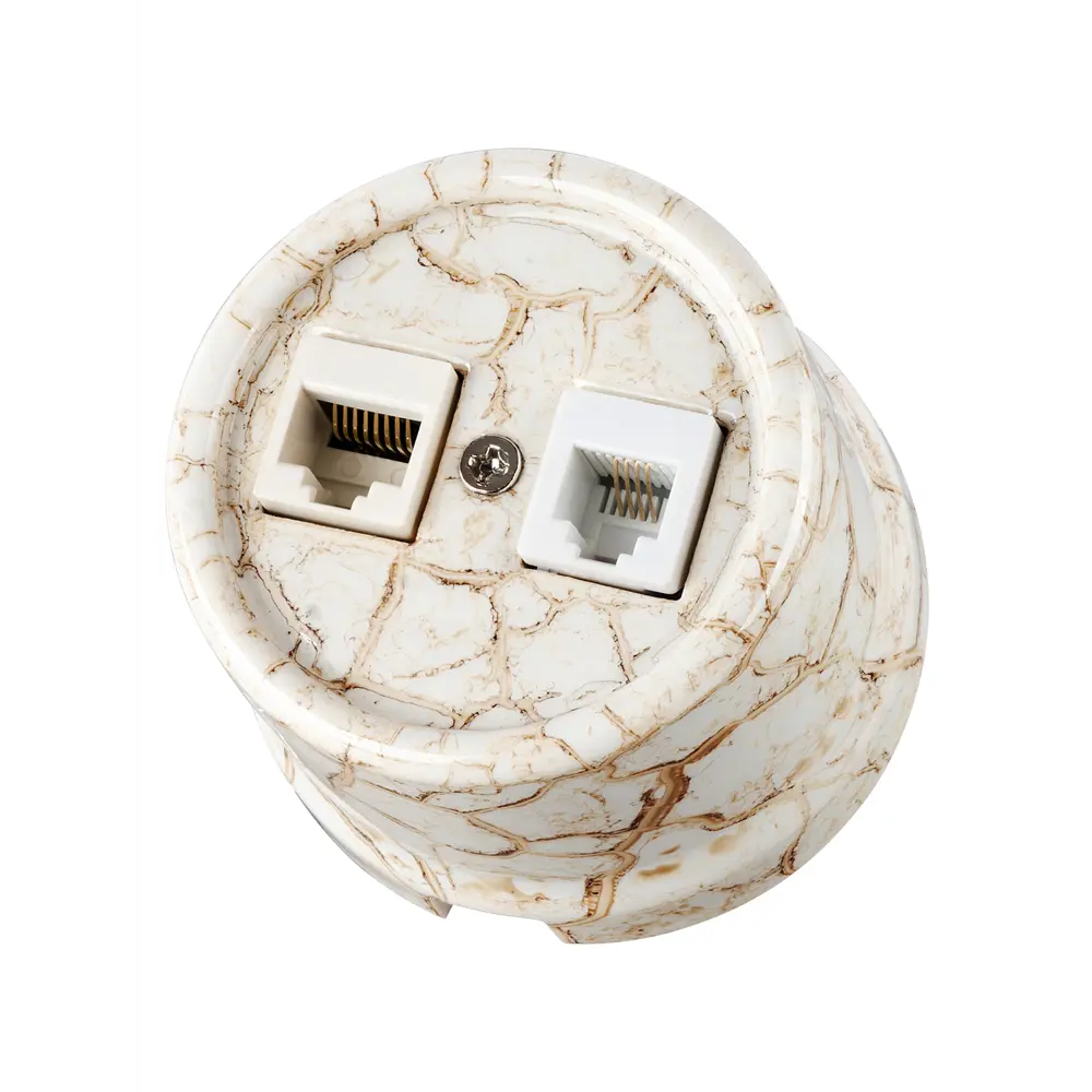 Фото 2 Розетка для телефона/компьютера накладная Tdm electric Болонь SQ1820-0152 RJ11 RJ45 с заземлением цвет мрамор Фото 2 Розетка для телефона/компьютера накладная Tdm electric Болонь SQ1820-0152 RJ11 RJ45 с заземлением цвет мрамор