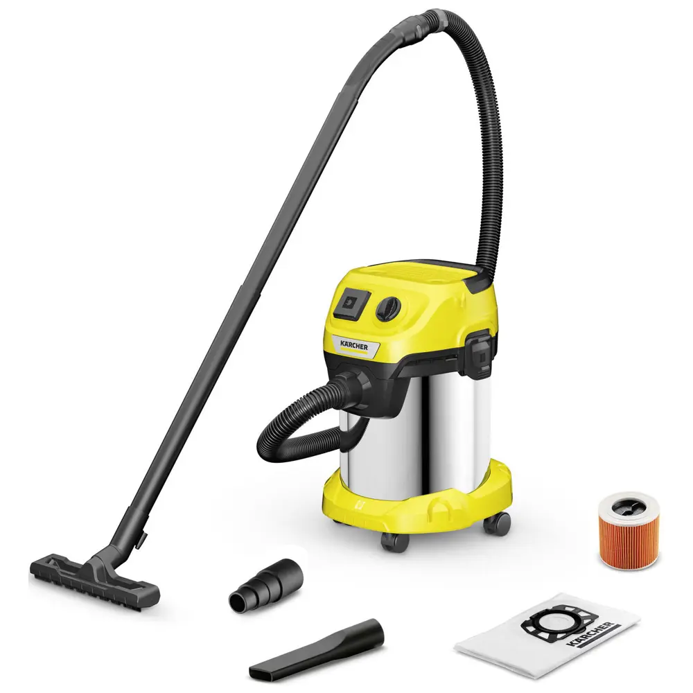 Фото Пылесос строительный Karcher WD 3 P S V-17/4/20 417129, 1000 Вт, 17 л Фото Пылесос строительный Karcher WD 3 P S V-17/4/20 417129, 1000 Вт, 17 л